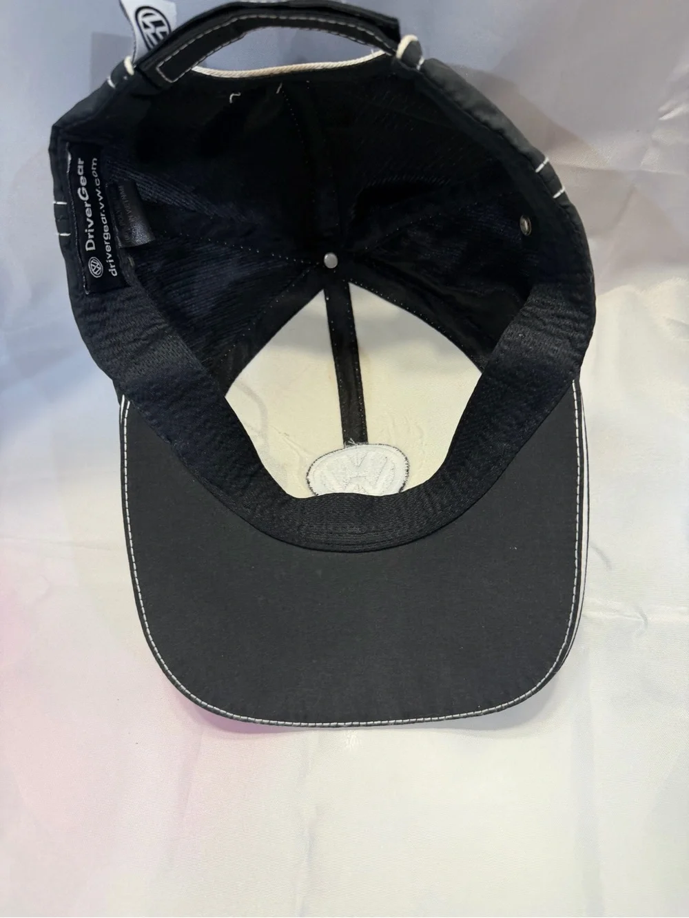 VW Logo Black & White Baseball Cap with embroidered VW logo